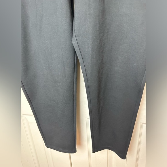 SOFT SURROUNDINGS Black Essential Ponte Knit Leggings Pants Pill On Waist Ankle - Picture 5 of 9